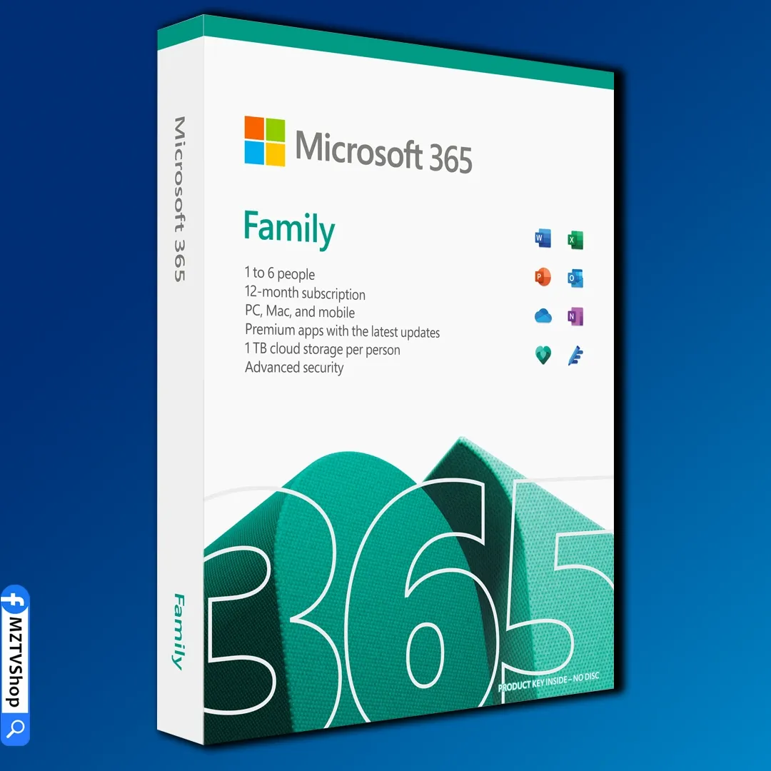 Microsoft 365 Family  ⠀  (สมาชิก 1 ปี)