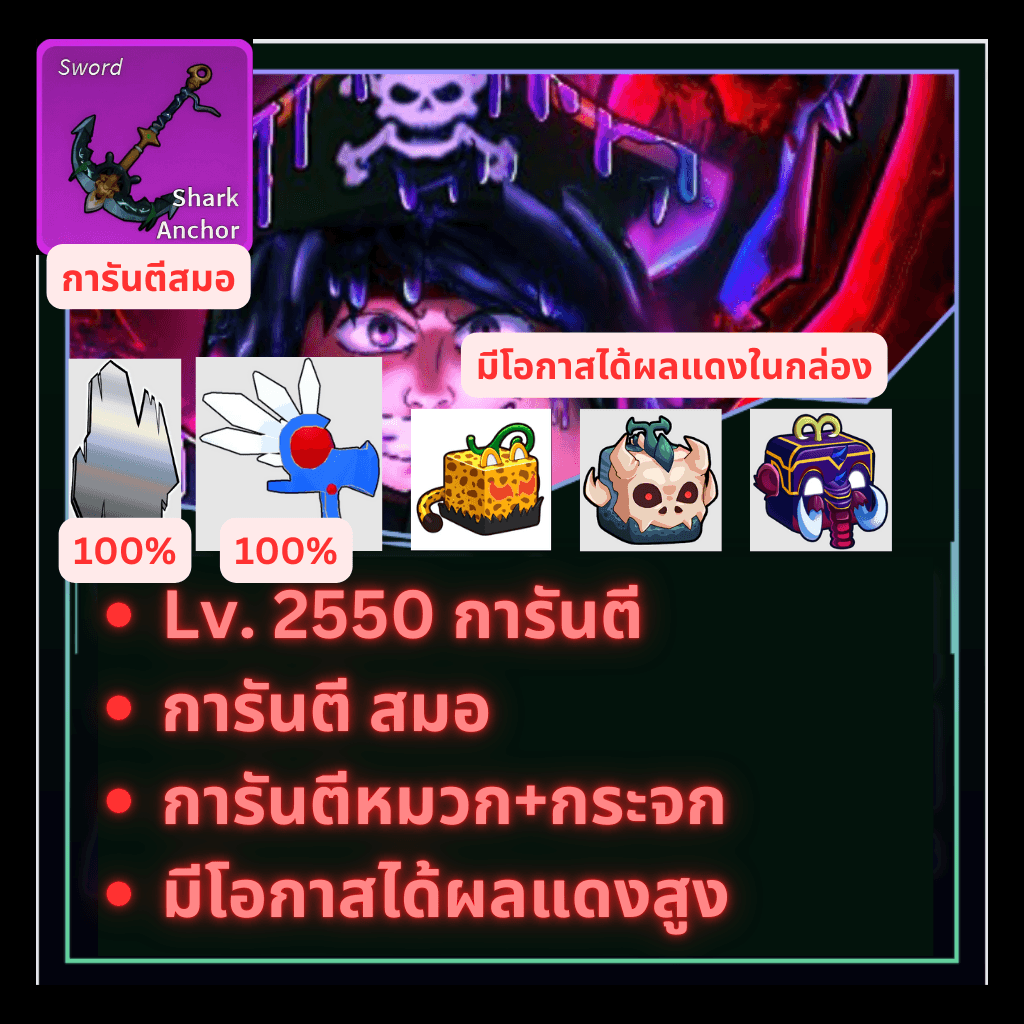 [Blox Fruit] 6หมัด สมอ หมวก+กระจก