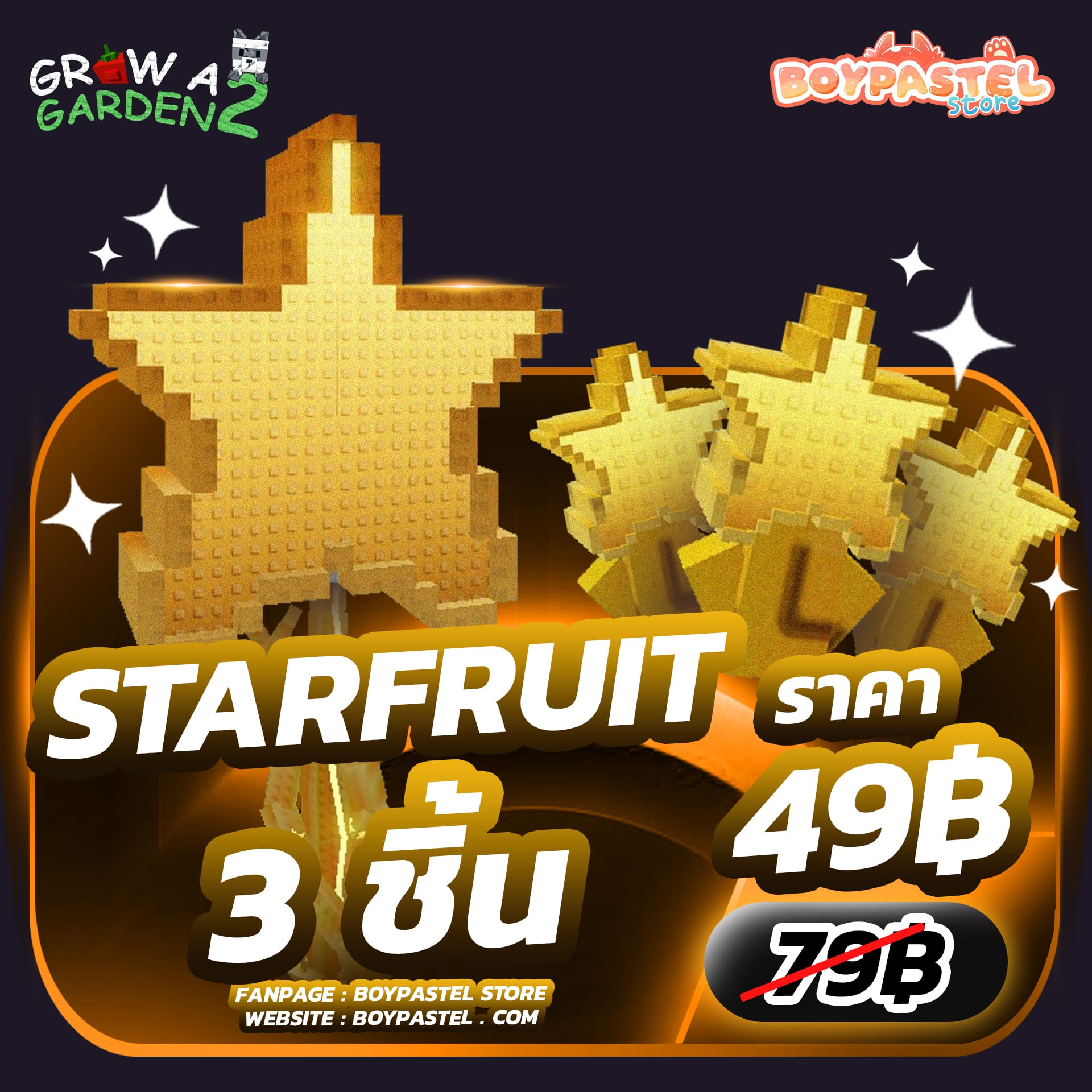 Star Fruit 3 ชิ้น