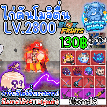 สุ่มไก่ตันโมจิตื่นมาสครบ Blox Fruits