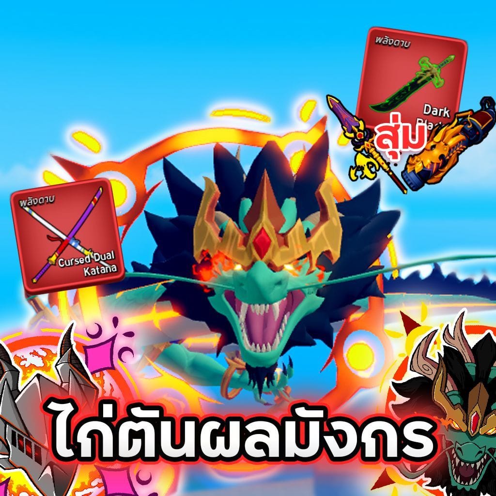 🐲ผลมังกรมาสครบ 7หมัด เผ่ามังกร T10 สมอเรือ