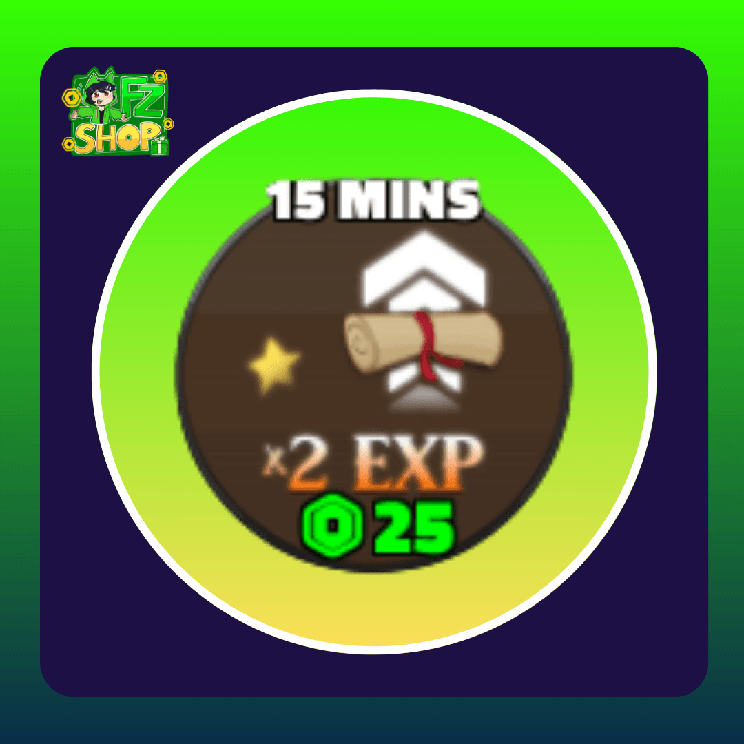 2x Exp Boost 15 Mins