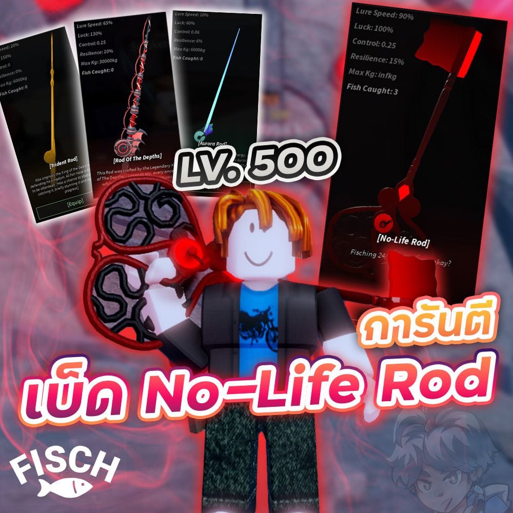 ไก่ฟิชเบ็ด No-Life Rod LV.500💲