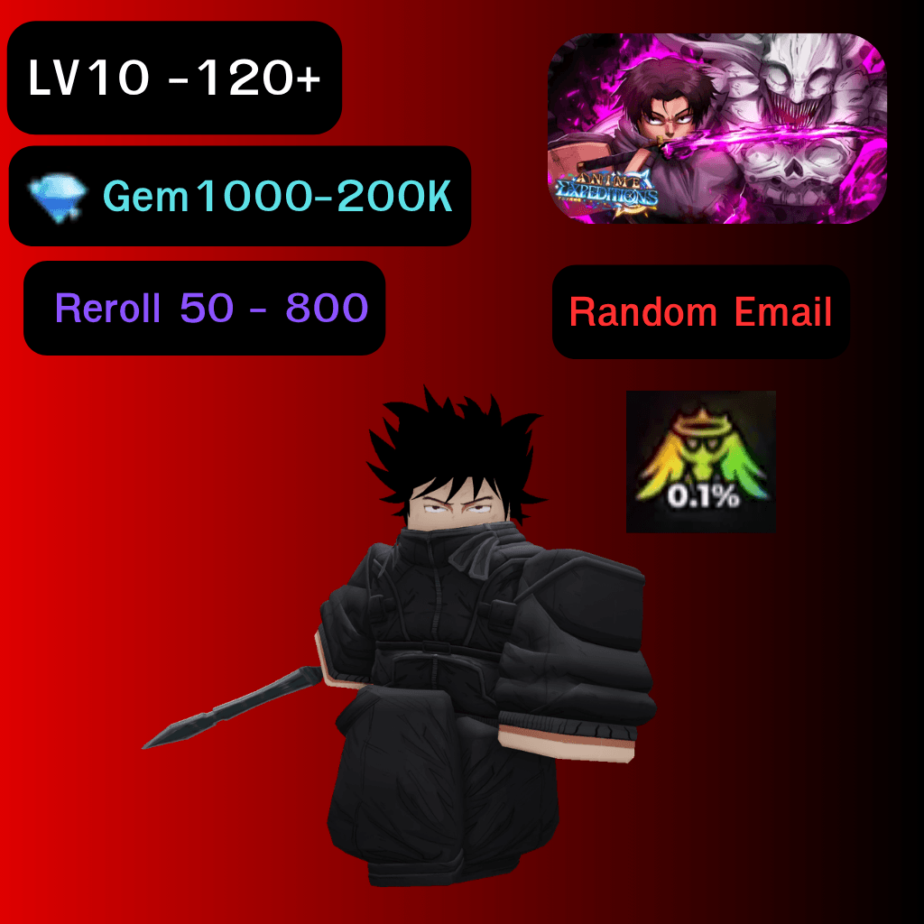 [Anime Expeditions] ไก่ Megumi + Gem 1000 - 200K RR 0-800 LV 10- 100