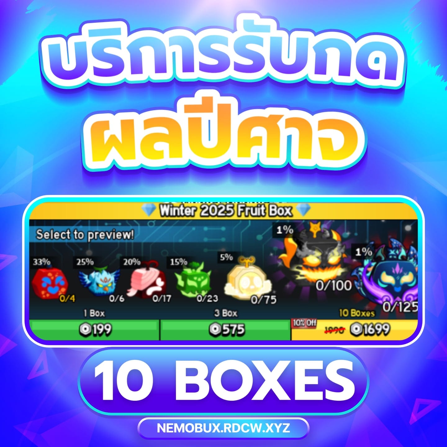 Winter 2025 Fruits Box 10 กล่อง