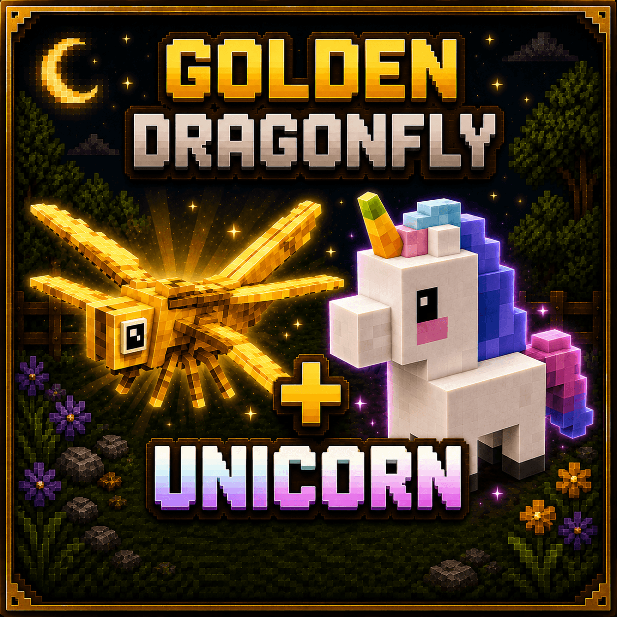 Unicorn + Golden Dragonfly