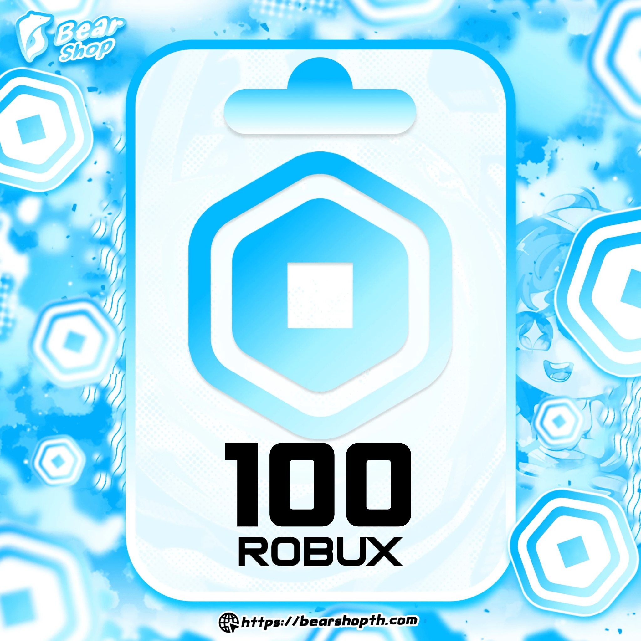 Extra $100 Robux เติมโรบัค ระบบกลุ่ม • Bear Shop เว็ปไซต์เติมเกมโรบล็อค