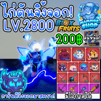 สุ่มไก่ตันจิ้งจอกมาสครบ Blox Fruits