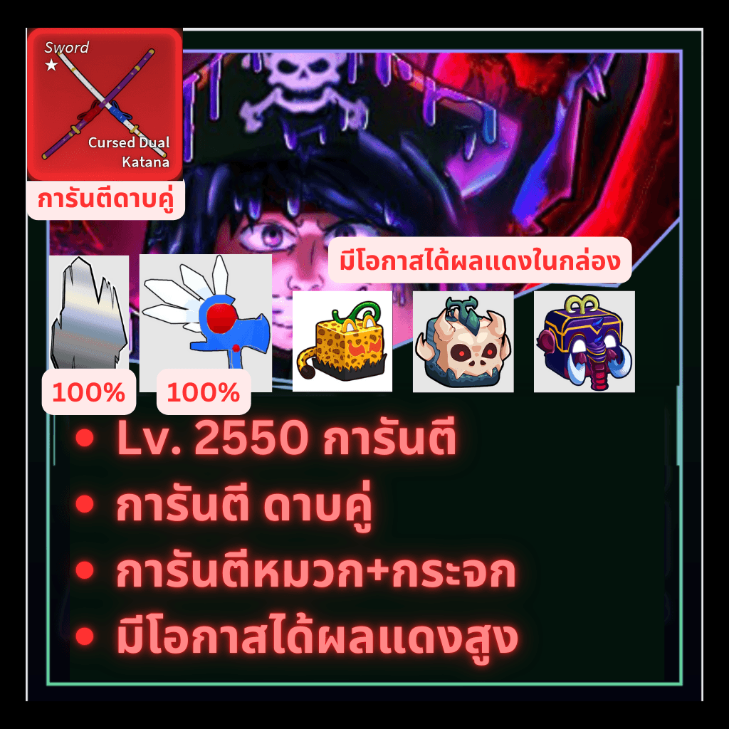 [Blox Fruit] 6หมัด ดาบคู่ หมวก+กระจก
