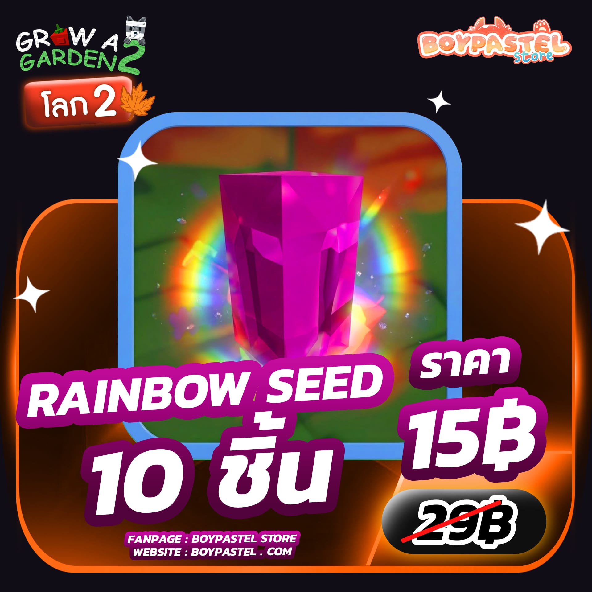 Rainbow Seed 10 ชิ้น